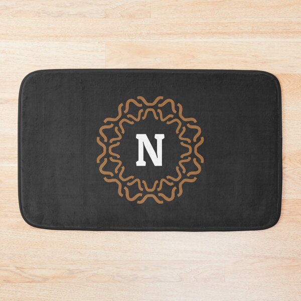 Item preview, Monogram N with Wavy Ornamental Pattern designed and sold by rasagamastore.