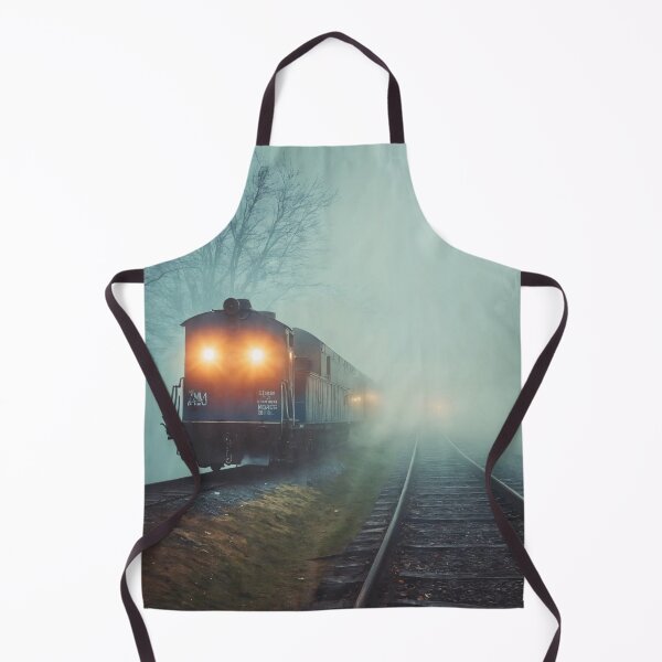 Item preview, ghost train, fog, locomotive designed and sold by DonnaBlankaArt.
