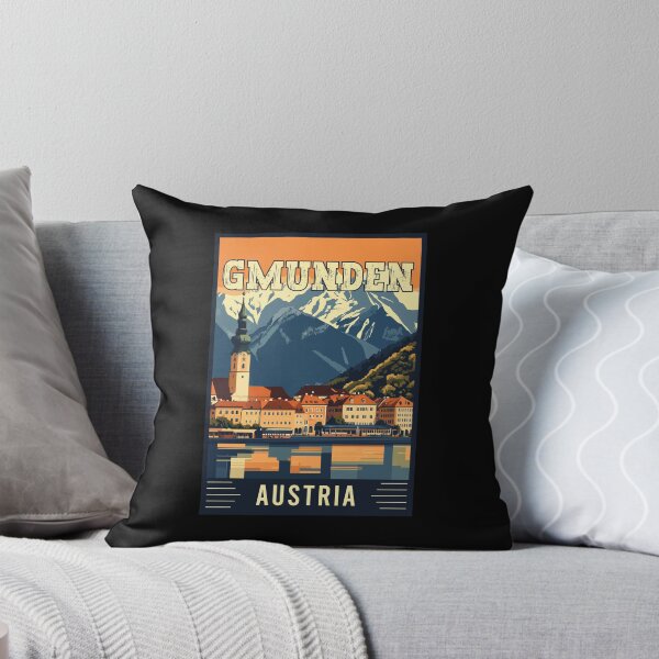 Item preview, Experience the Lakeside Beauty of Gmunden in Austria - Travel Art designed and sold by turtlestart.