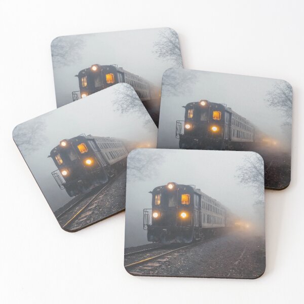 Item preview, ghost train, fog, locomotive designed and sold by DonnaBlankaArt.