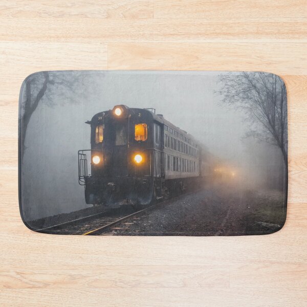 Item preview, ghost train, fog, locomotive designed and sold by DonnaBlankaArt.