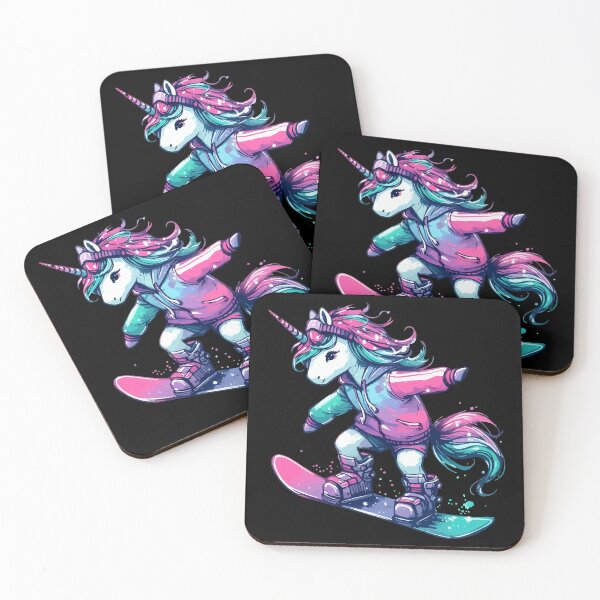 Item preview, Cute Magical Unicorn Snowboarder Extreme Winter Sports designed and sold by TomFrontierArt.