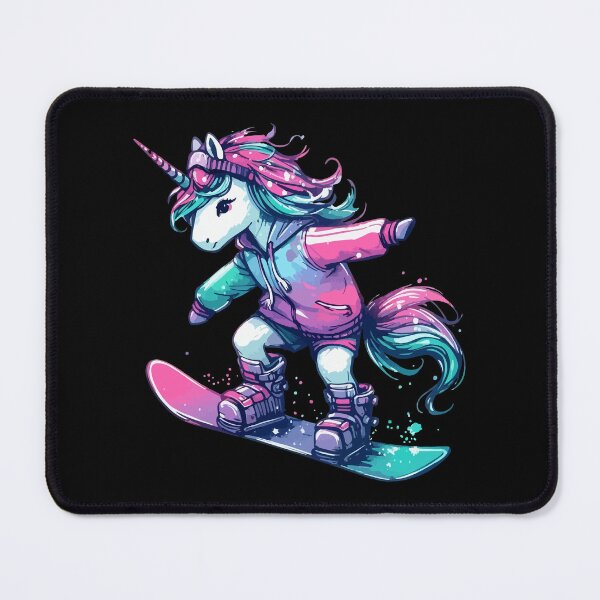 Item preview, Cute Magical Unicorn Snowboarder Extreme Winter Sports designed and sold by TomFrontierArt.
