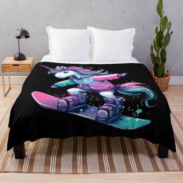 Item preview, Cute Magical Unicorn Snowboarder Extreme Winter Sports designed and sold by TomFrontierArt.