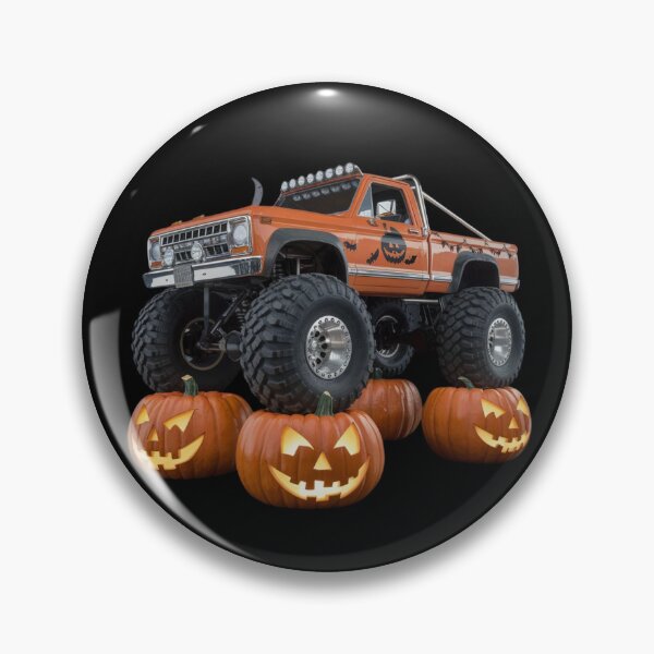 Item preview, Halloween Offroad Monster Truck Riding on Pumpkins - Spooky Adventure Art designed and sold by Colorful-Garden.