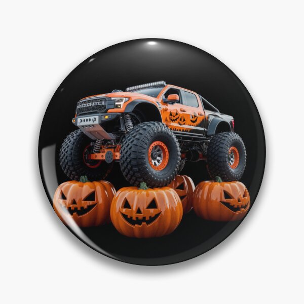 Item preview, Halloween Offroad Monster Truck Riding on Pumpkins - Spooky Adventure Art designed and sold by Colorful-Garden.