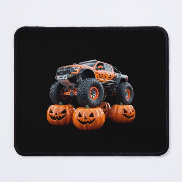 Item preview, Halloween Offroad Monster Truck Riding on Pumpkins - Spooky Adventure Art designed and sold by Colorful-Garden.