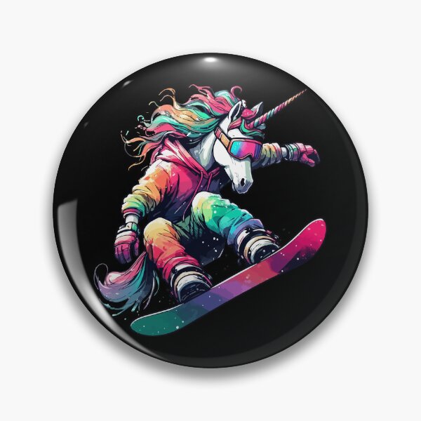 Item preview, Cool Magical Unicorn Snowboarder Extreme Winter Sports designed and sold by TomFrontierArt.