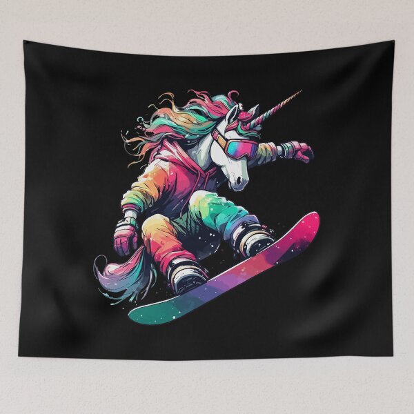 Item preview, Cool Magical Unicorn Snowboarder Extreme Winter Sports designed and sold by TomFrontierArt.