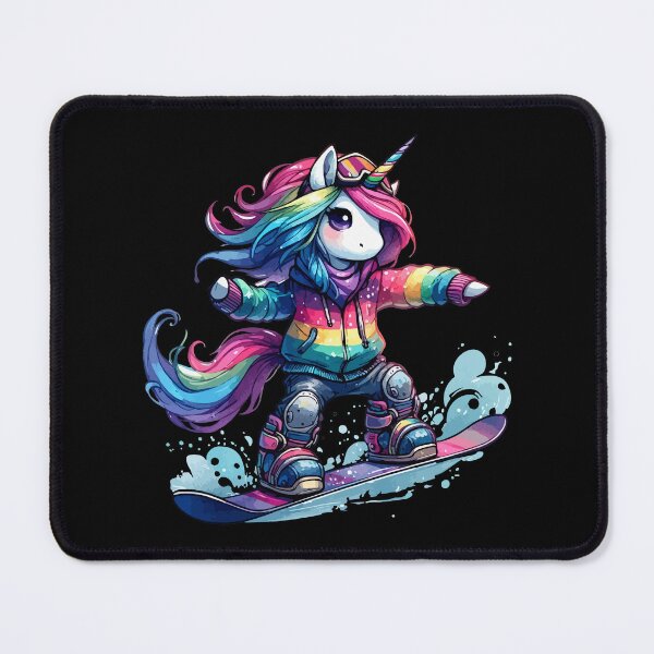 Item preview, Kawaii Magical Unicorn Snowboarder Extreme Winter Sports designed and sold by TomFrontierArt.