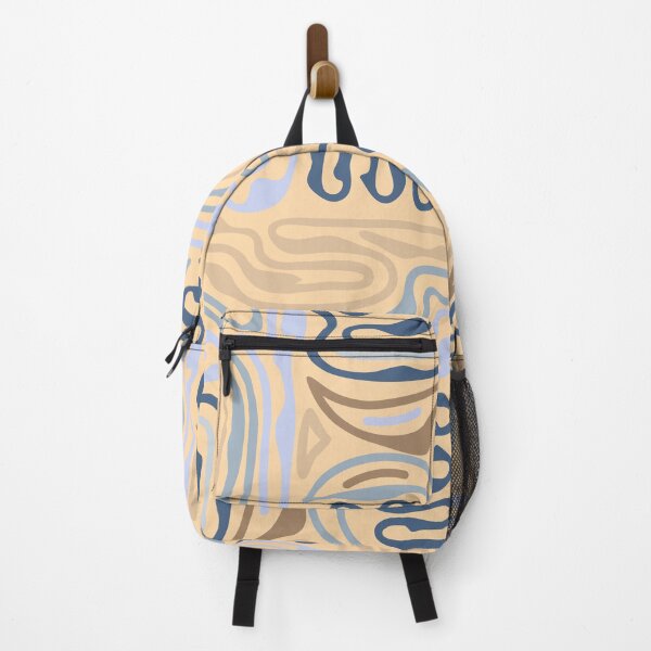 Item preview, Abstract patterned design with flowing lines and curves in blue, beige, and tan colors set against a light background designed and sold by Ihor Ivanov.