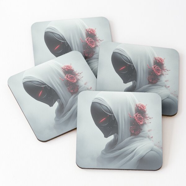 Item preview, Futuristic Elegance: Luxury Minimalist Female Cyborg Fine Art Portrait designed and sold by WartonnoArt.