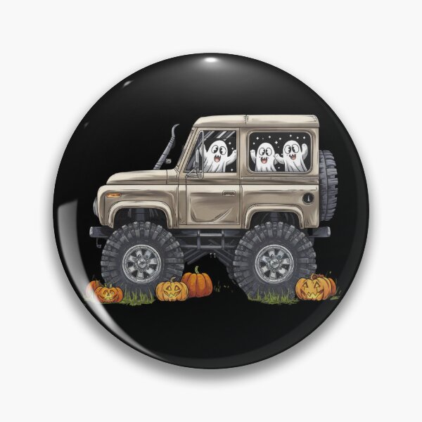 Item preview, Halloween Offroad Monster Truck Riding on Pumpkins - Spooky Adventure Art designed and sold by Colorful-Garden.