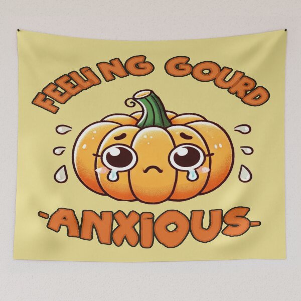 Item preview, Anxious Pumpkin- Feeling Gourd-Anxious  designed and sold by Rajasekar.