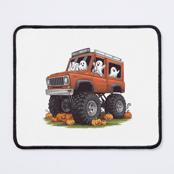 Item preview, Halloween Offroad Monster Truck Riding on Pumpkins - Spooky Adventure Art designed and sold by Colorful-Garden.