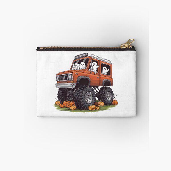 Item preview, Halloween Offroad Monster Truck Riding on Pumpkins - Spooky Adventure Art designed and sold by Colorful-Garden.