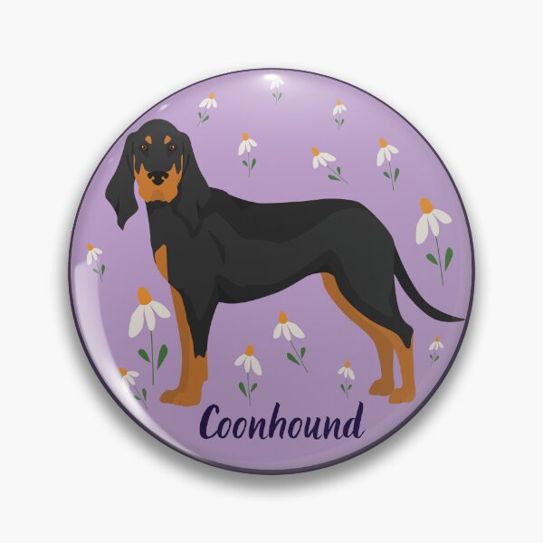 Item preview, Cute coonhound with flowers designed and sold by AnulaArt.