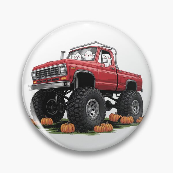 Item preview, Halloween Offroad Monster Truck Riding on Pumpkins - Spooky Adventure Art designed and sold by Colorful-Garden.