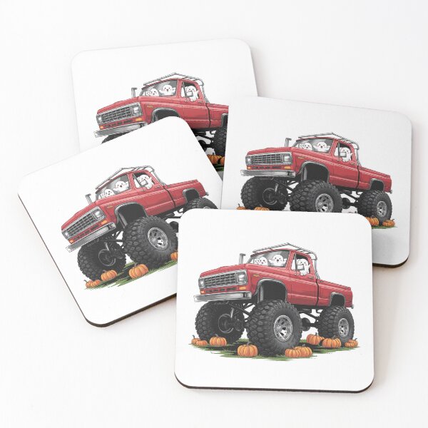Item preview, Halloween Offroad Monster Truck Riding on Pumpkins - Spooky Adventure Art designed and sold by Colorful-Garden.