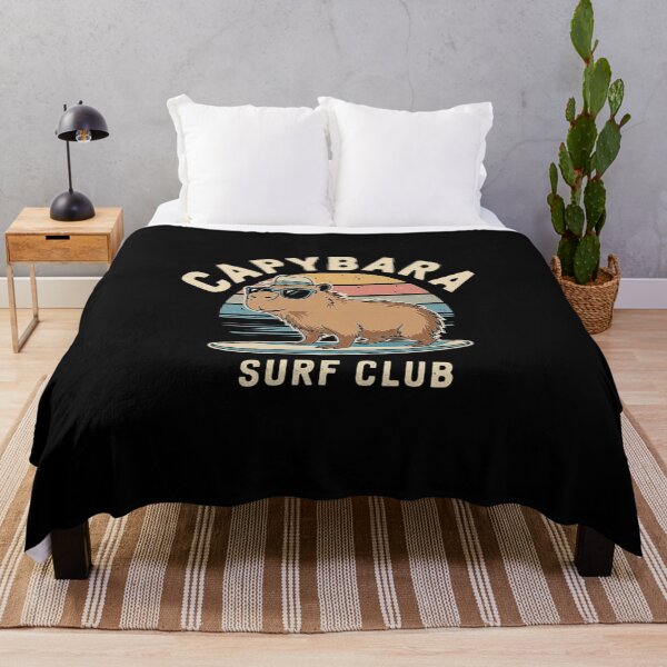 Item preview, Capybara Surf Club Retro Beach Design designed and sold by love3617.
