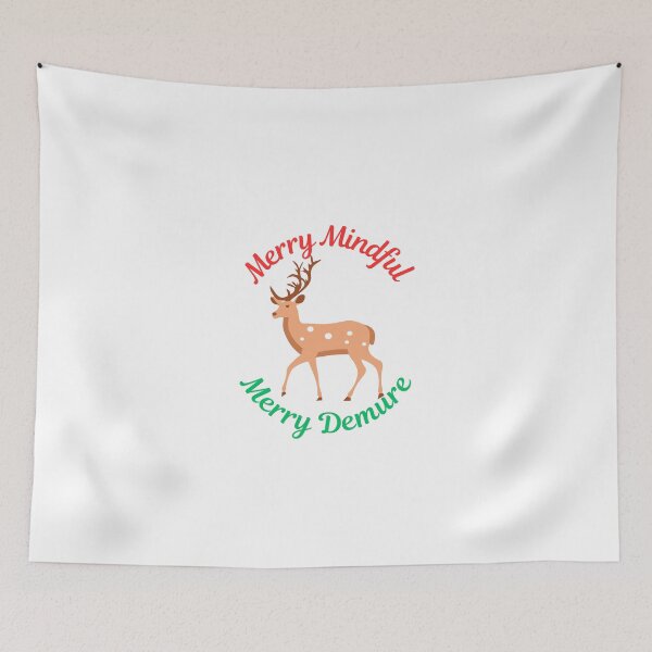 Item preview, Merry Mindful Merry Demure: Funny Christmas Reindeer designed and sold by CoolCrap-.