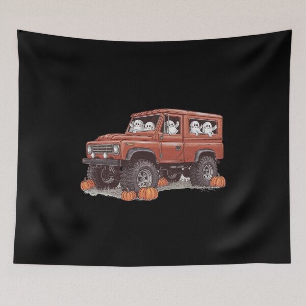 Item preview, Halloween Offroad Monster Truck Riding on Pumpkins - Spooky Adventure Art designed and sold by Colorful-Garden.