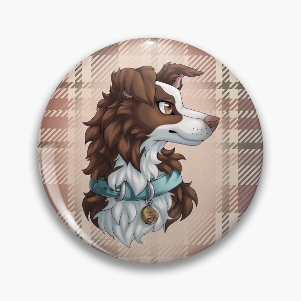 Item preview, Brown Border Collie 2.0 with Tartan / Plaid designed and sold by Bamsdrawz.