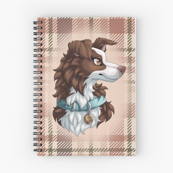 Item preview, Brown Border Collie 2.0 with Tartan / Plaid designed and sold by Bamsdrawz.