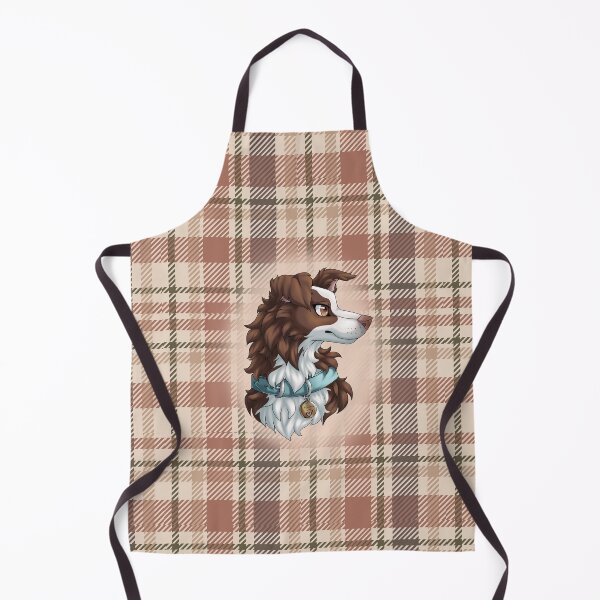 Item preview, Brown Border Collie 2.0 with Tartan / Plaid designed and sold by Bamsdrawz.