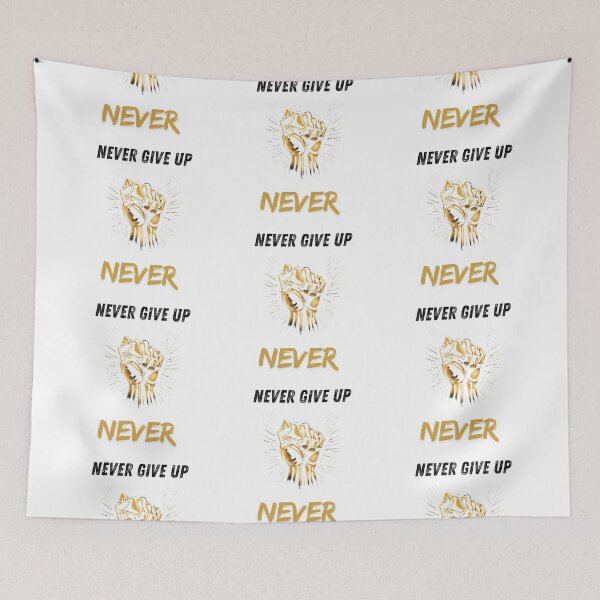 Item preview, Golden Fist - Never Give Up, funny, gifts, gold,  designed and sold by Ewelina  Niemiec.