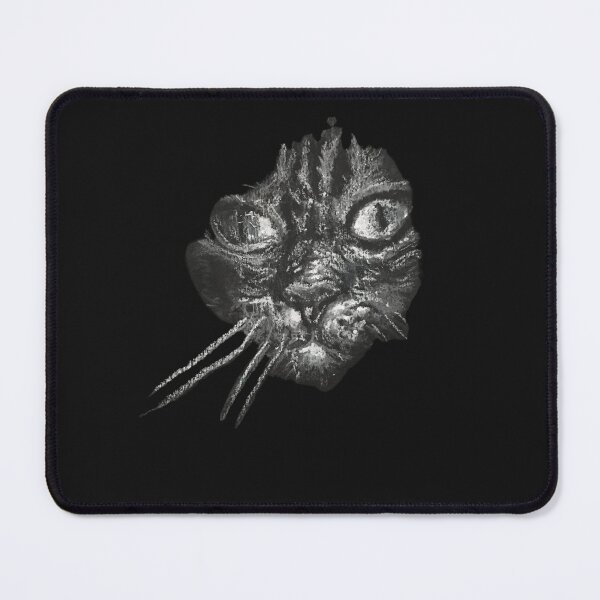 Item preview, Black and White Pastel Cat Portrait - Feline Gaze designed and sold by KBCoolDesign.