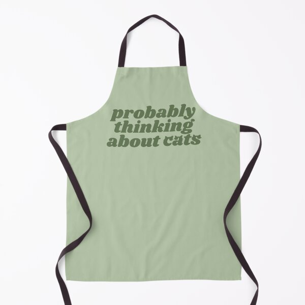 Item preview, Probably thinking about cats - green quote designed and sold by Cre8iveCat.