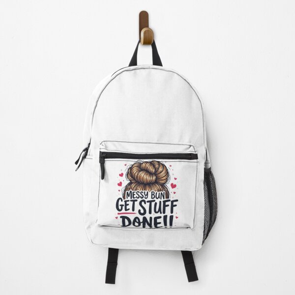 Item preview, funny motivational / "Messy Bun, Get Stuff Done!" designed and sold by Krasnovaovaova.