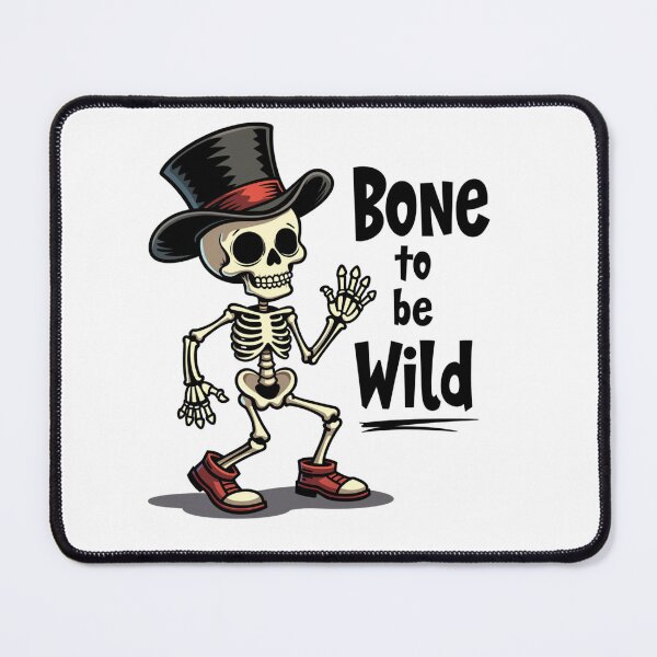 Item preview, Bone To Be Wild Funny Halloween Design designed and sold by UniqueDuoDesign.