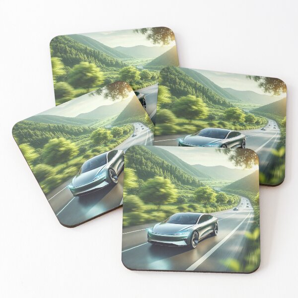 Item preview, Futuristic Electric Car in a Green Landscape designed and sold by RobiCom.