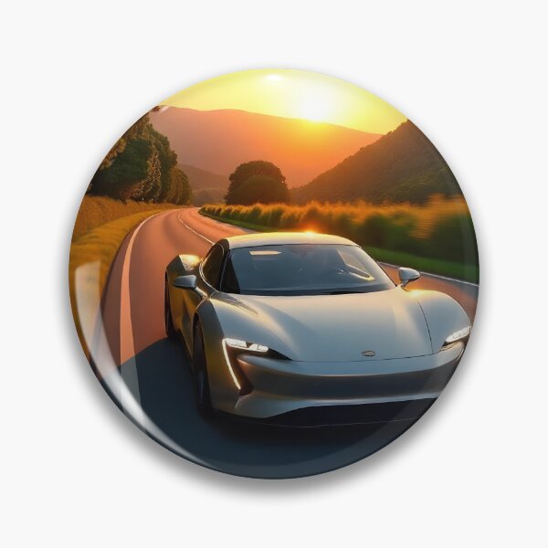 Item preview, Luxury Sports Car on a Winding Road at Sunset designed and sold by RobiCom.