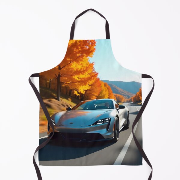 Item preview, Sports Car on an Autumn Road Among Golden Leaves designed and sold by RobiCom.