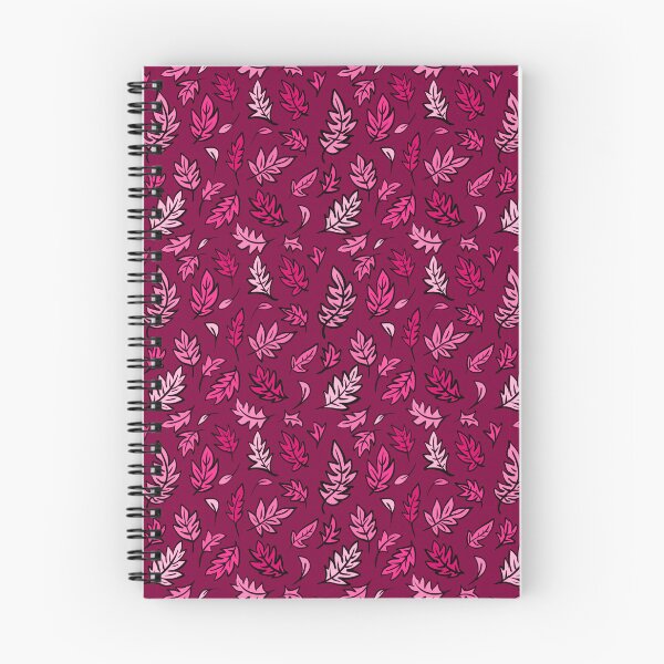 Item preview, Pink leaves seamless pattern illustrated digital art designed and sold by SpinklyCreations.