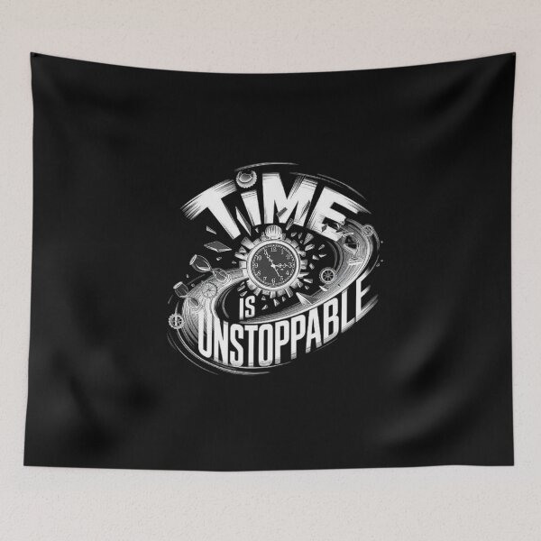 Item preview, Timeless Reminder: Time Is Unstoppable Clock Design designed and sold by love3617.