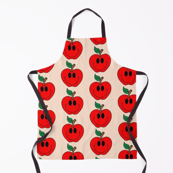 Item preview, Retro Red Apple with Smiley Face  designed and sold by MrsCreative1.