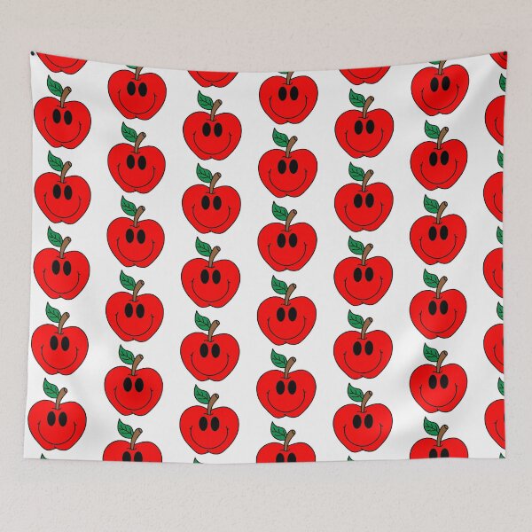 Item preview, Retro Red Apple with Smiley Face  designed and sold by MrsCreative1.
