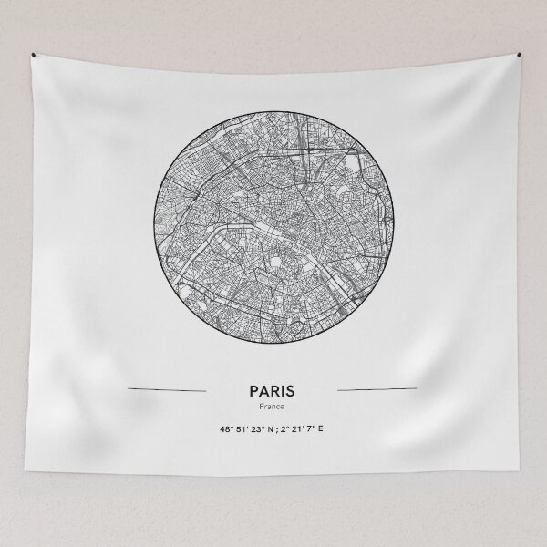 Item preview, Paris map designed and sold by JonetJ.