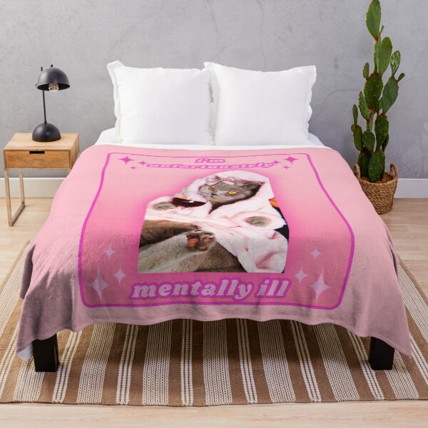 Item preview, I'm unfortunately mentally ill, cat with wine designed and sold by Eternity Eventually.