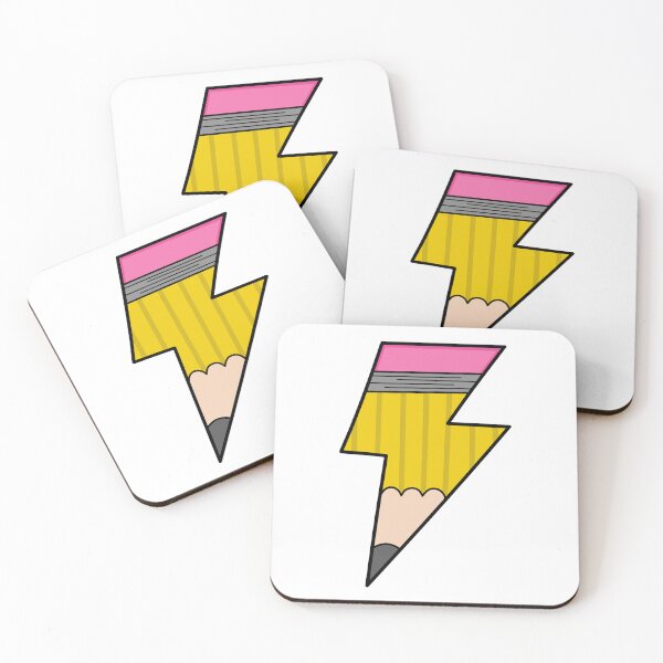 Item preview, Lightning Shaped Pencil Design - Yellow designed and sold by MrsCreative1.