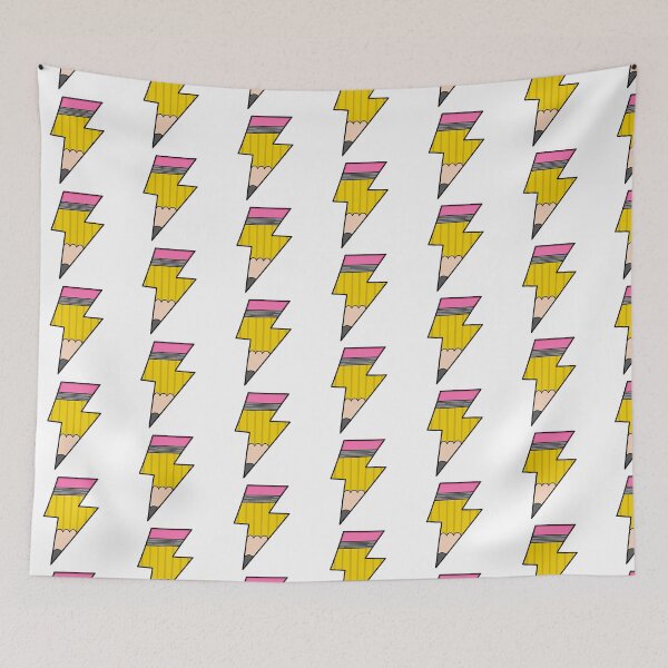 Item preview, Lightning Shaped Pencil Design - Yellow designed and sold by MrsCreative1.