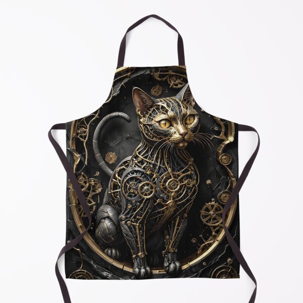 Item preview, Elegant Golden clockwork sculpture cat designed and sold by SyanArt.