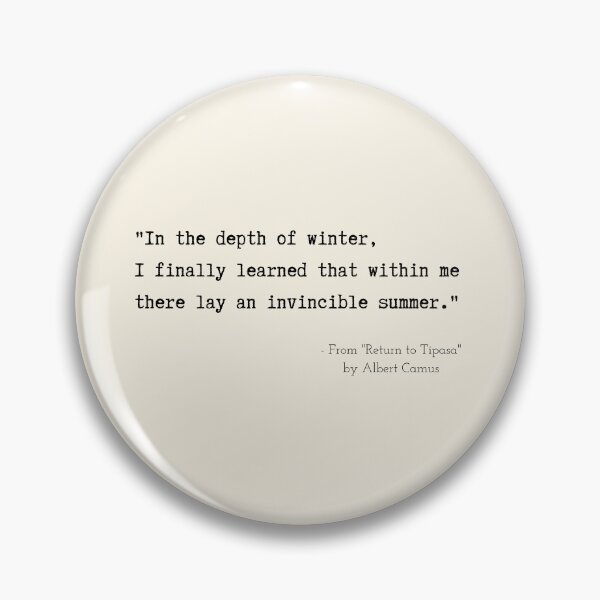 Item preview, A Quote about Despair from "Return to Tipasa" by Albert Camus designed and sold by Poemit.