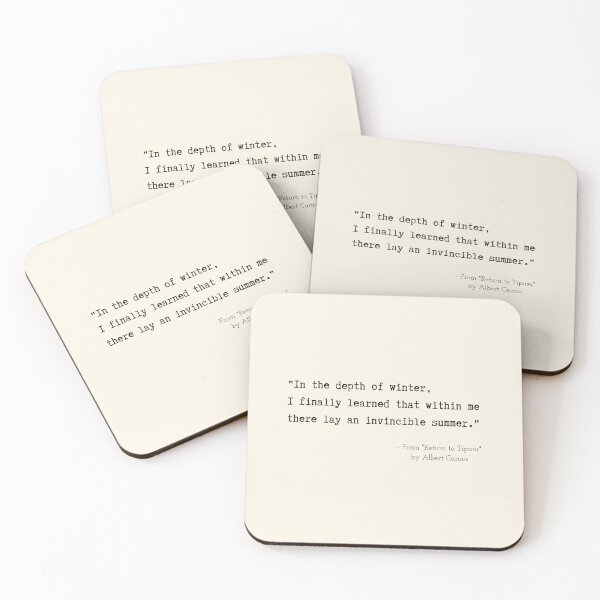 Item preview, A Quote about Despair from "Return to Tipasa" by Albert Camus designed and sold by Poemit.