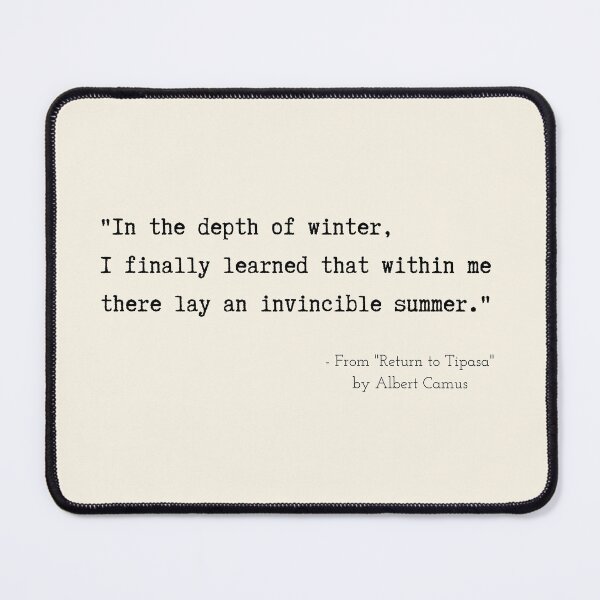 Item preview, A Quote about Despair from "Return to Tipasa" by Albert Camus designed and sold by Poemit.