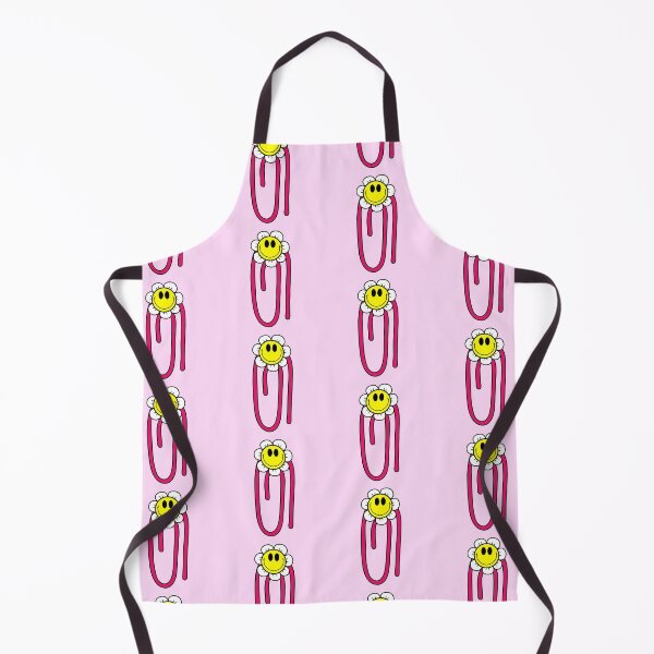 Item preview, Retro Smiling Flower Paper Clip Design Pink, yellow and white designed and sold by MrsCreative1.
